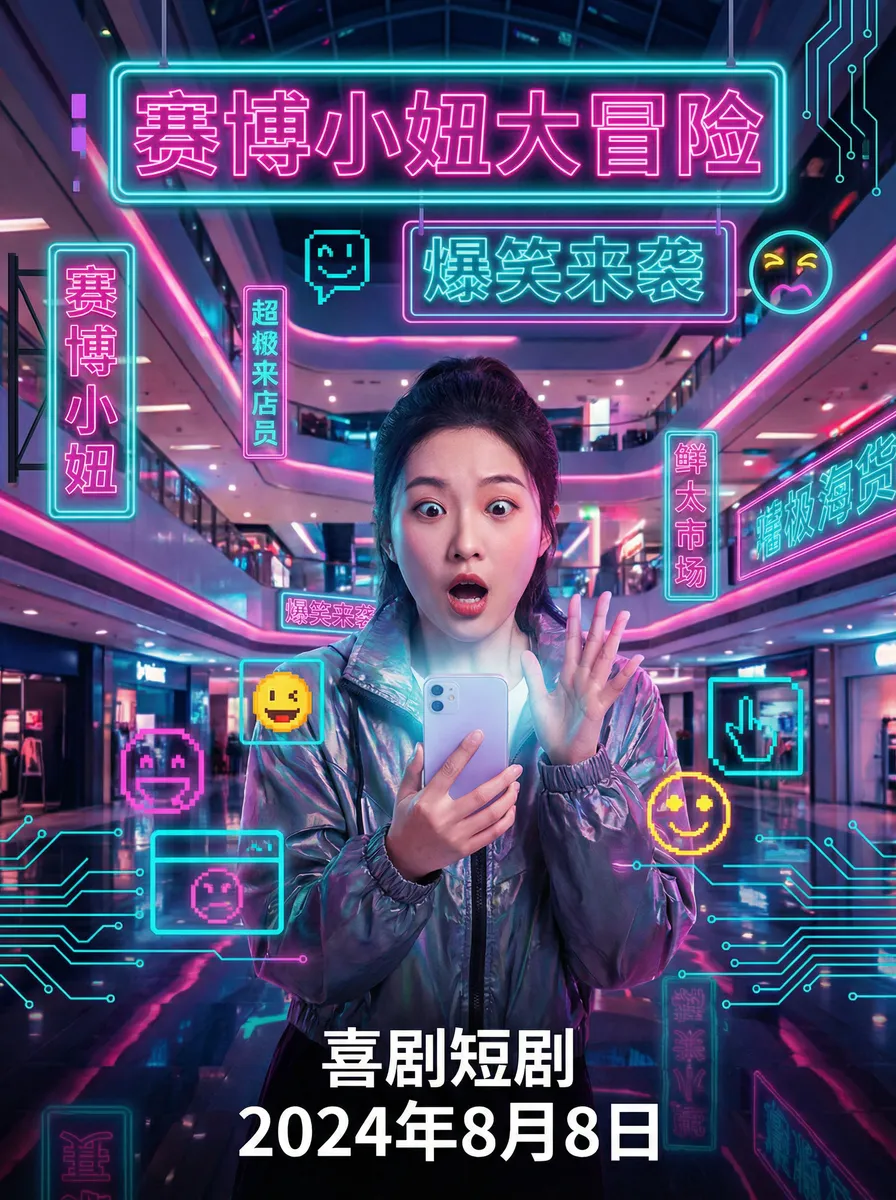 中国色情 搞笑喜剧短剧 - 赛博小妞大冒险海报